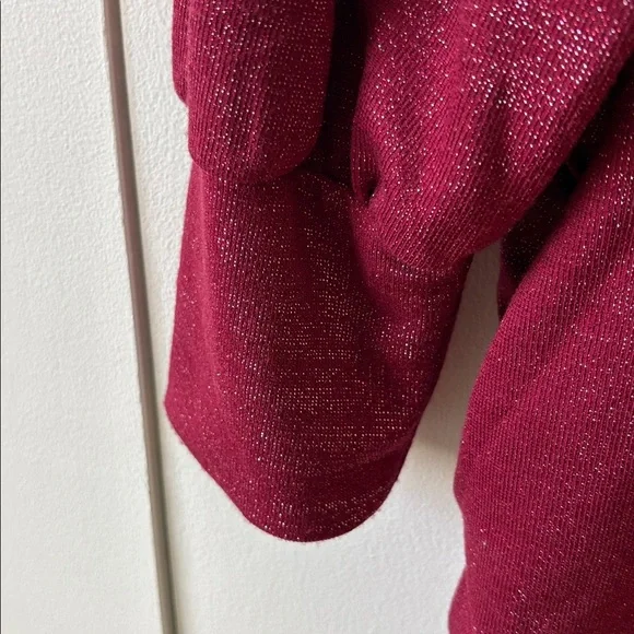 Lane Bryant Sparkling Red Knit Keyhole Top - Picture 5 of 8